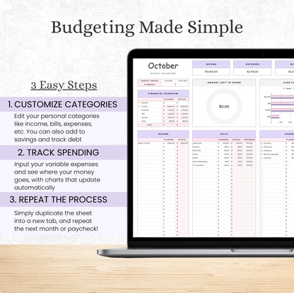 The Budgeting template for Excel & Google Sheets (all currencies)
